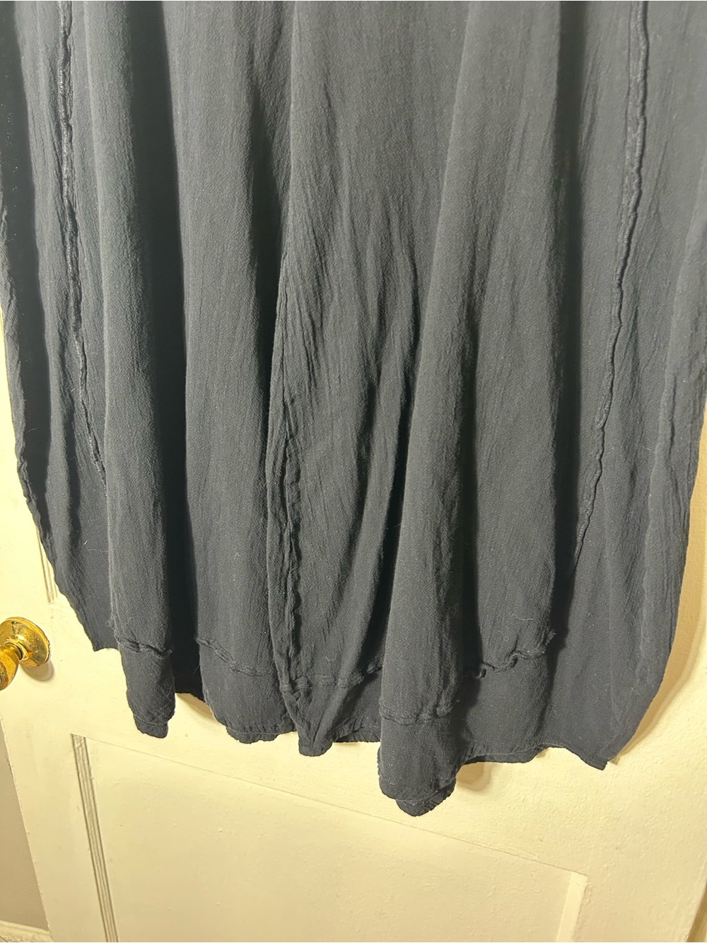 Oh my gauze black ultra wide leg pull on pants size 2 or US L/XL flawed lantern - Picture 4 of 10